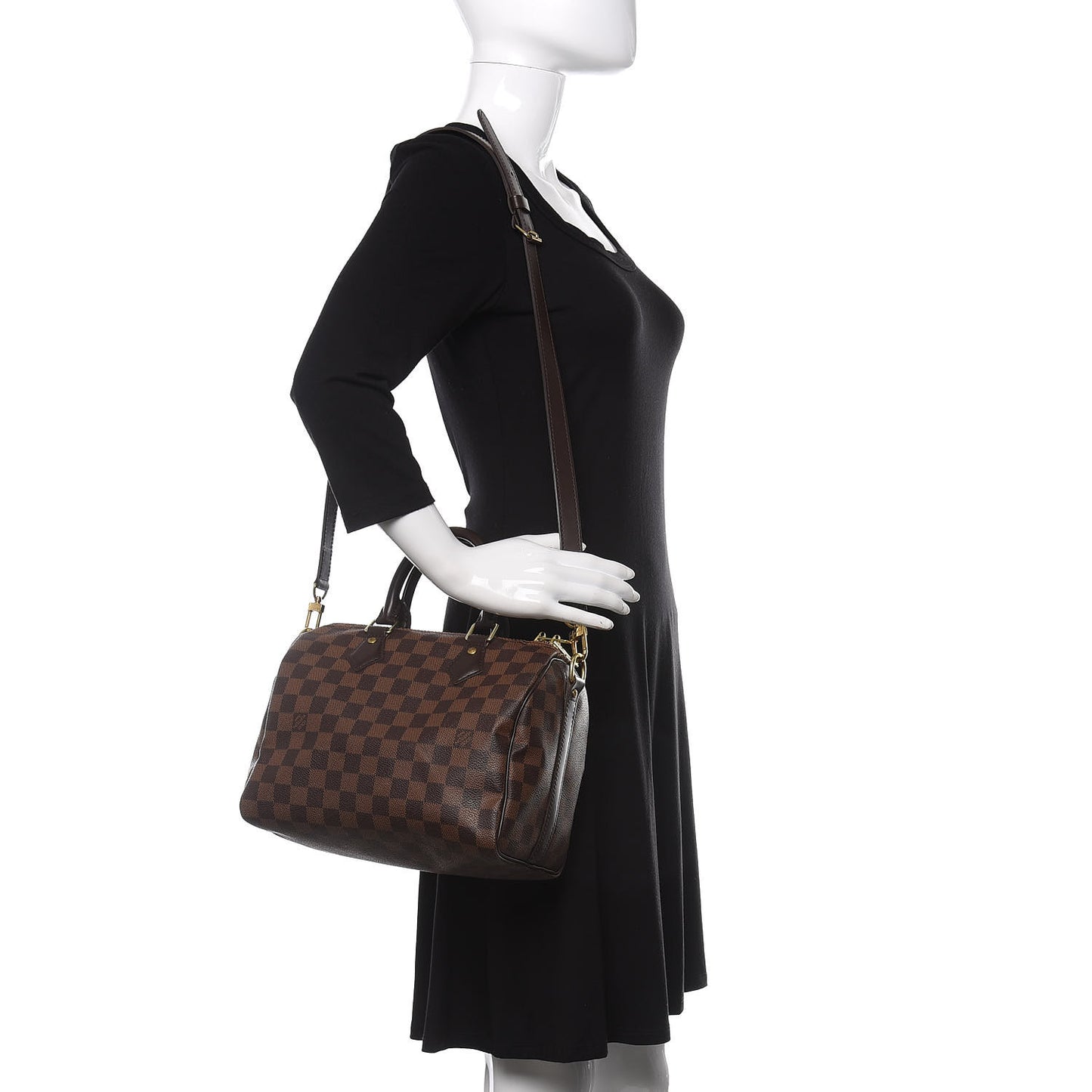Damier Ebene Speedy Bandouliere 25