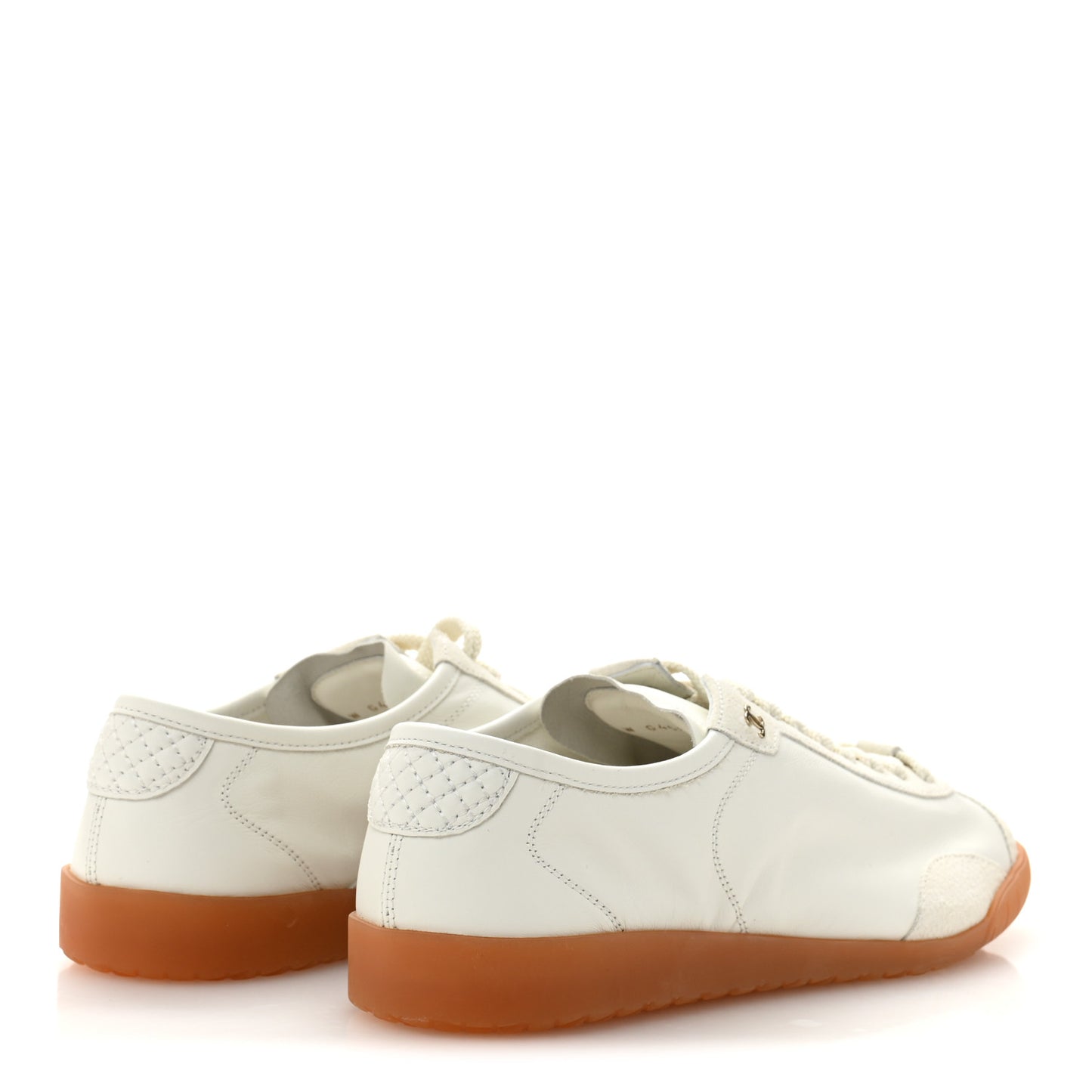 Calfskin Suede Sneakers 37.5 White