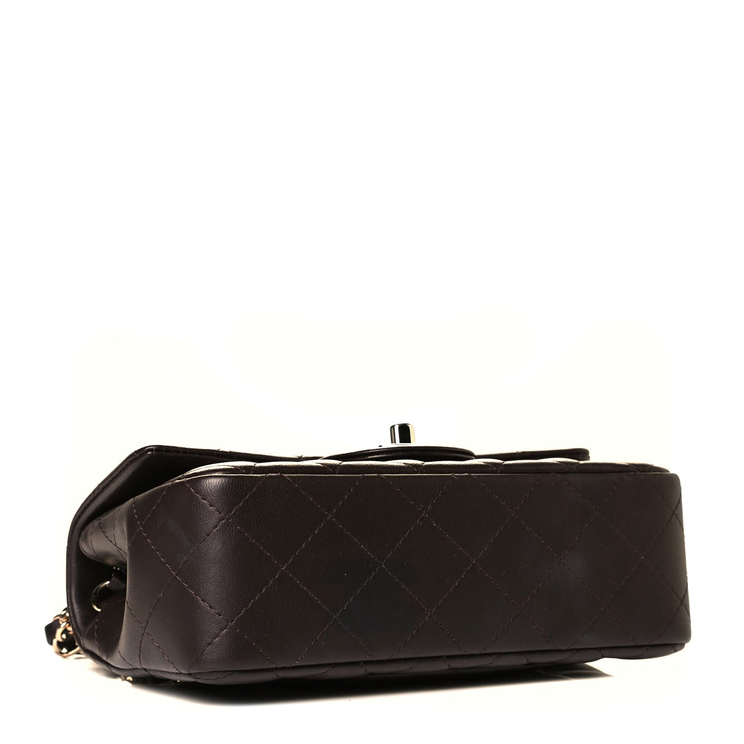 Chanel Lambskin Quilted Mini Rectangular Flap Dark Brown 3 of 6
