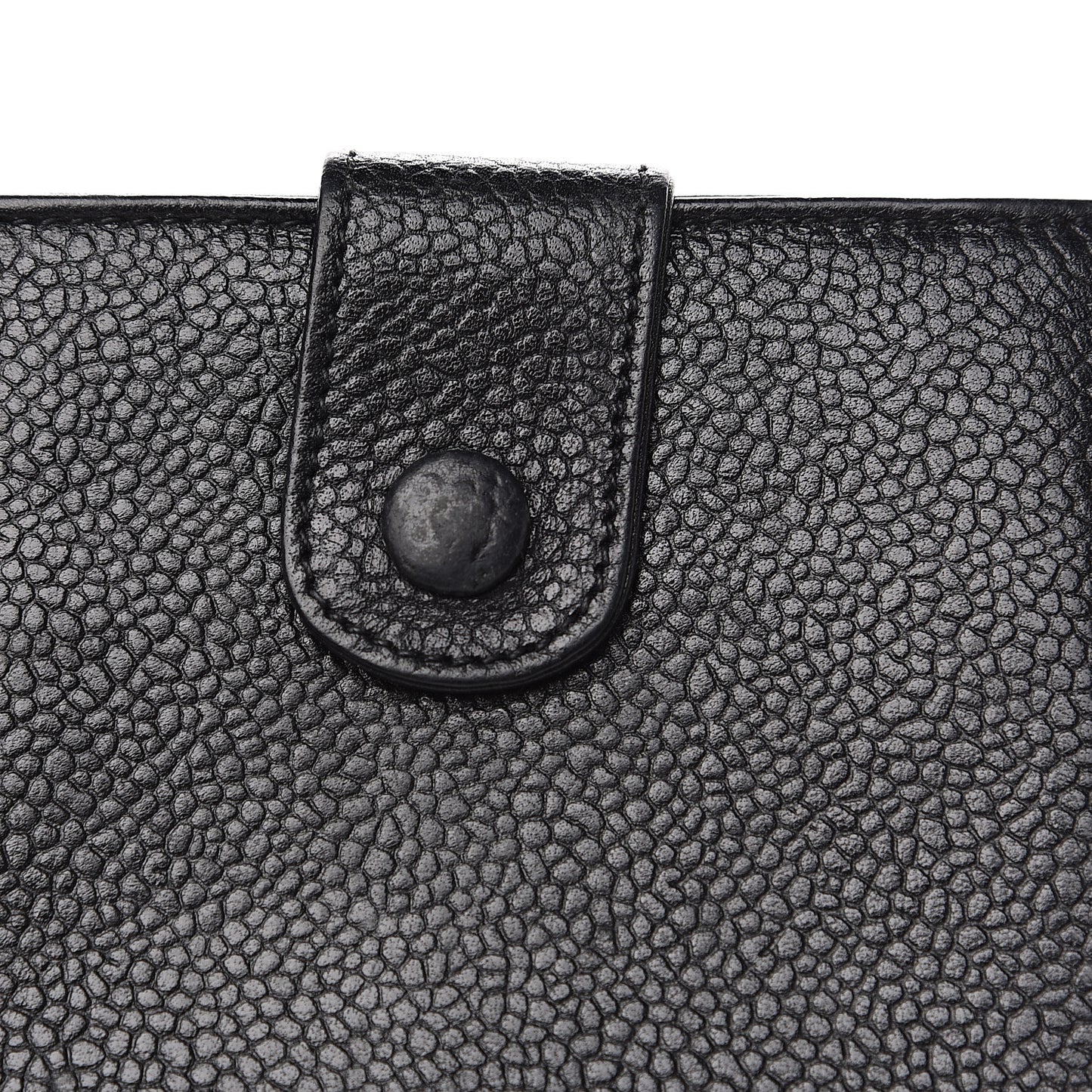 Caviar Timeless CC Compact Flap Wallet Black