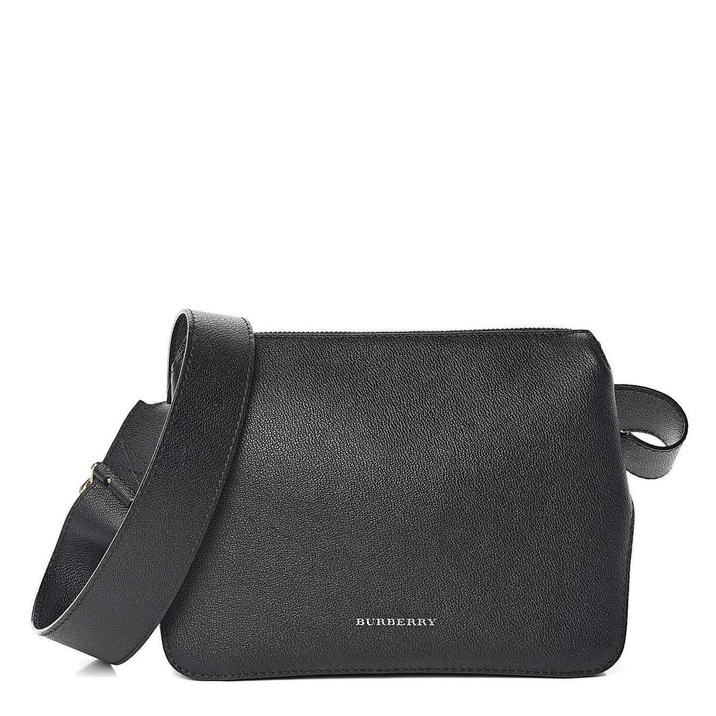 Soft Grain Calfskin House Check Small Helmsley Crossbody Black