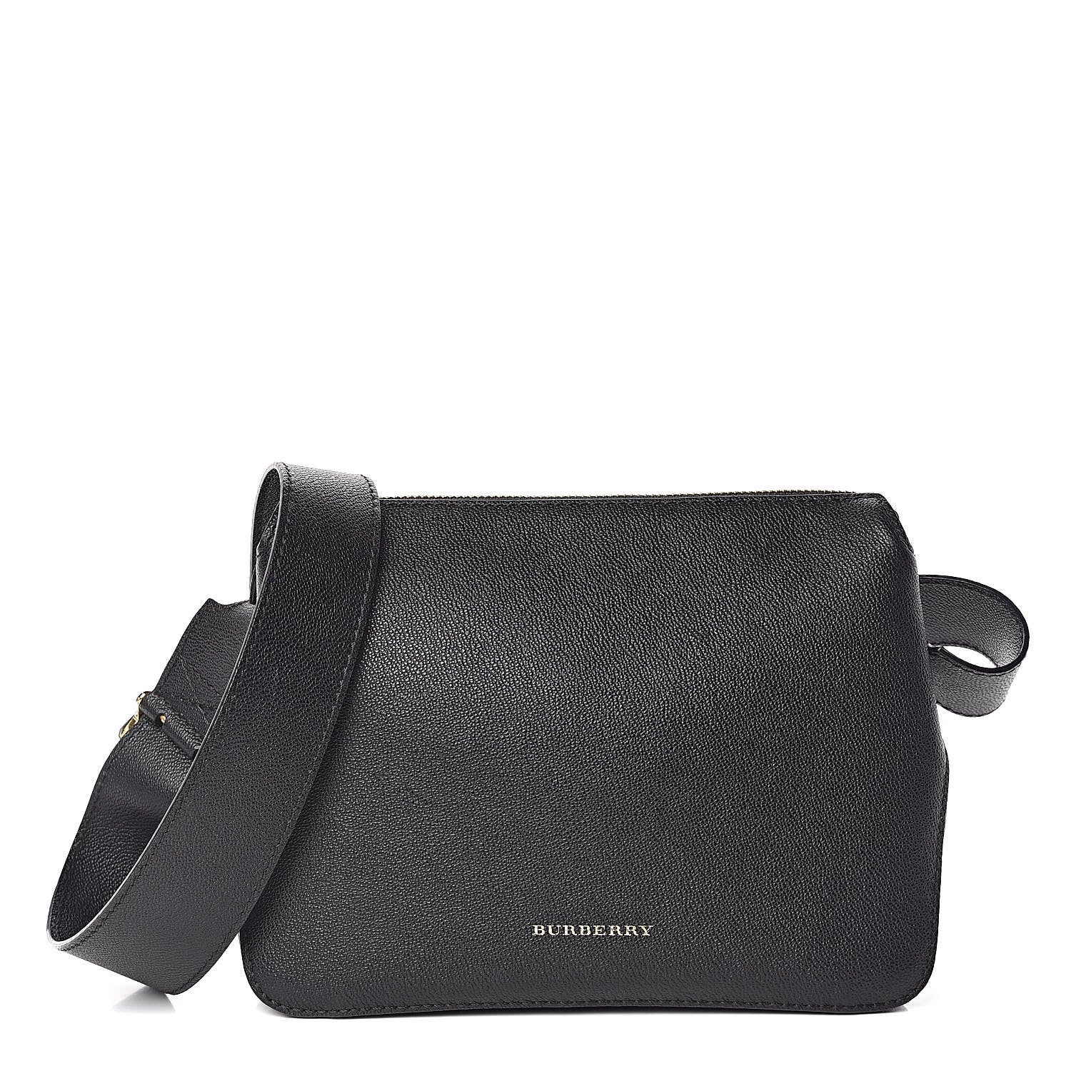 Burberry Soft Grain Calfskin House Check Small Helmsley Crossbody Black 1 of 10