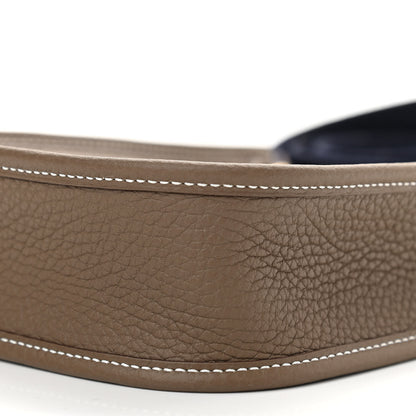Hermes Taurillon Clemence Amazone Evelyne TPM Etoupe Bleu Indigo 10 of 11