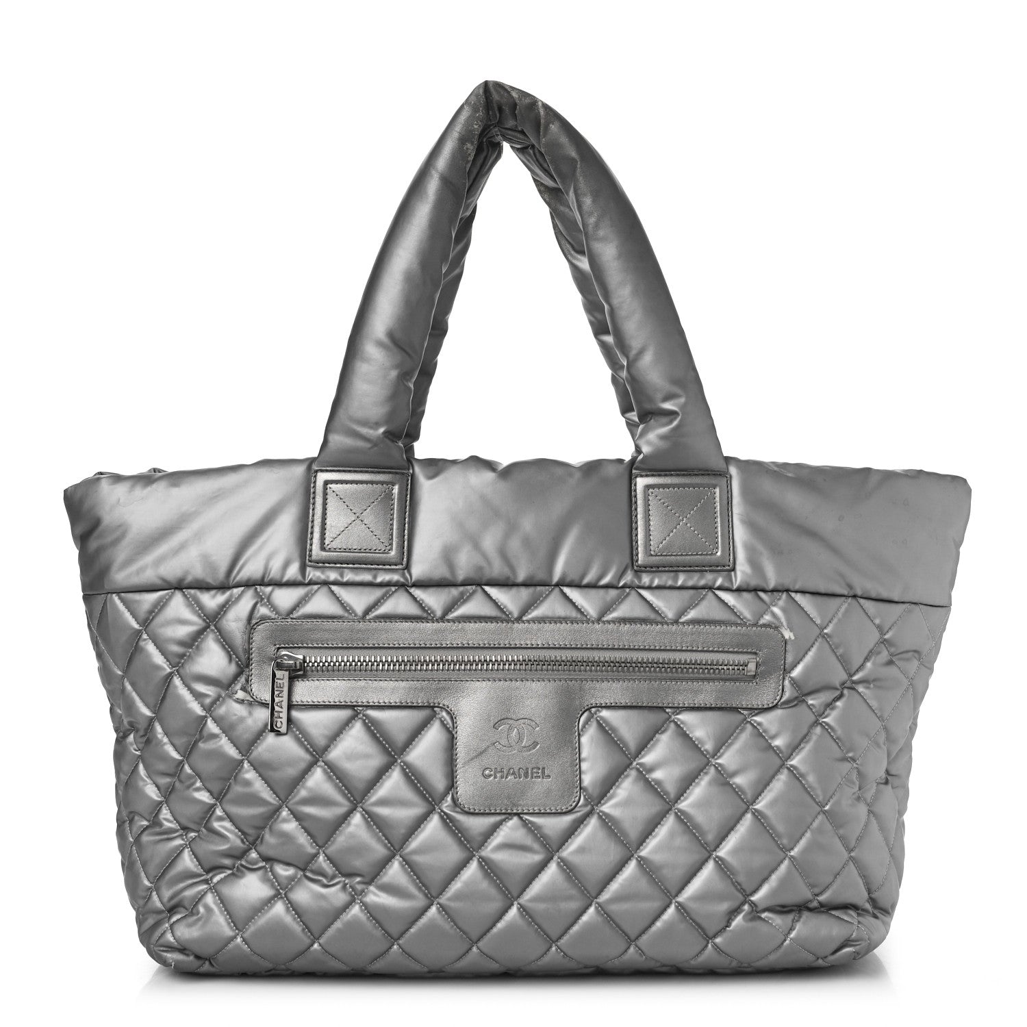 Chanel Nylon Quilted Large Coco Cocoon Tote Silver 1 of 15