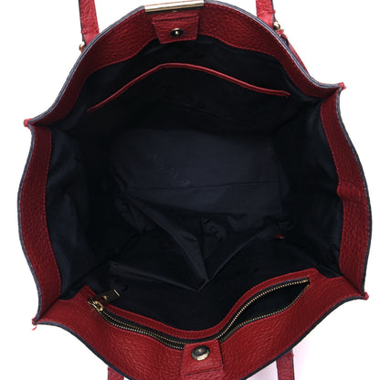 Burberry Heritage Grain Medium Woodbury Tote Military Red 4 of 6