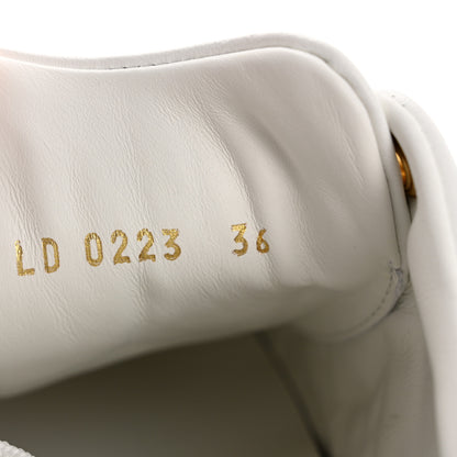 Louis Vuitton Lambskin Embossed Monogram Time Out Sneakers 36 White 18 of 20