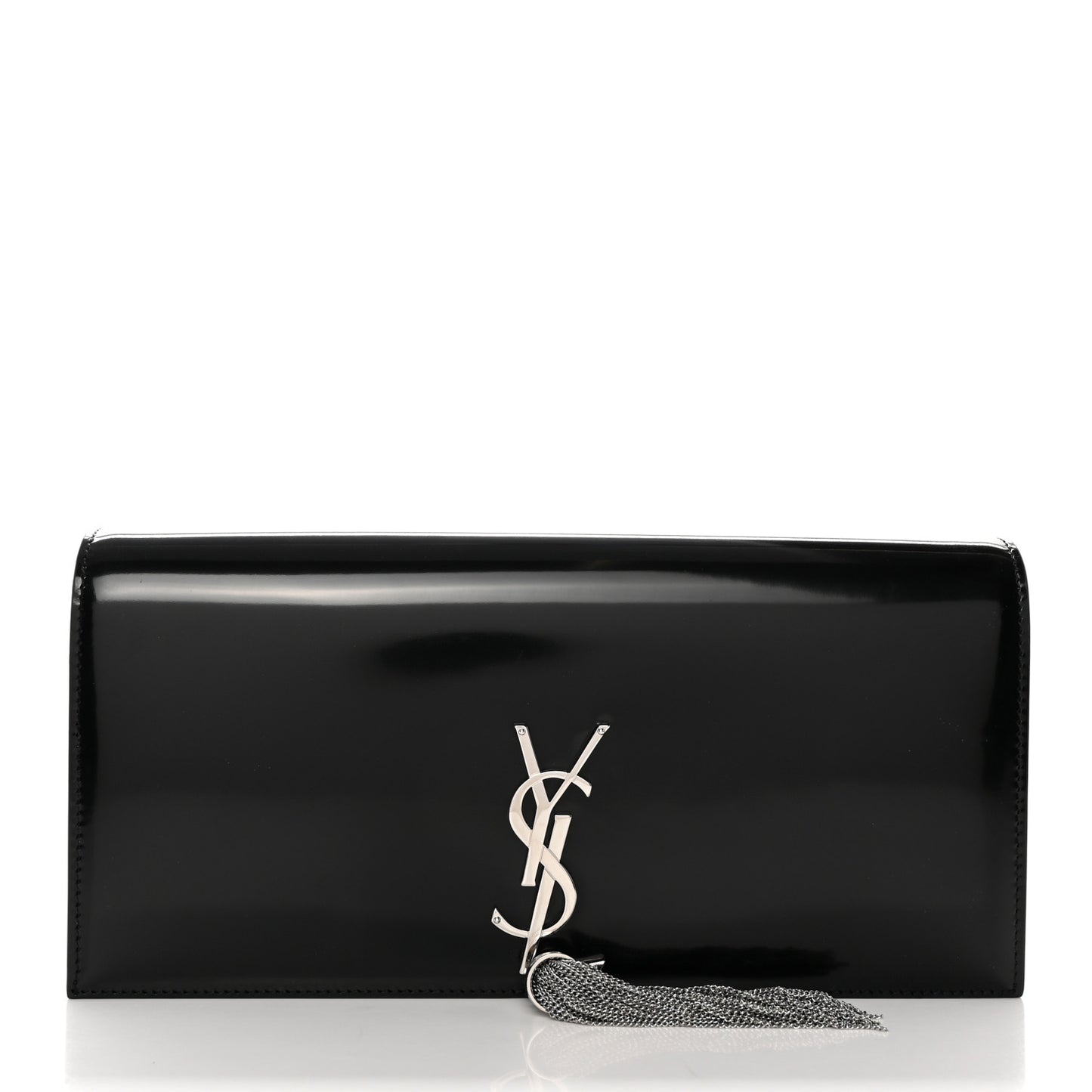 Patent Cassandre Tassel Clutch Black