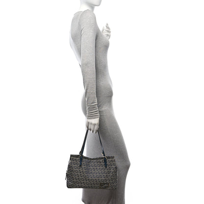 Fendi Zucchino Shoulder Bag Navy 2 of 9