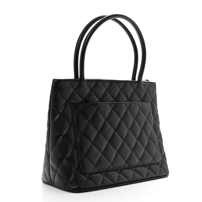 Chanel Caviar Quilted Medallion Tote Black 3 of 10