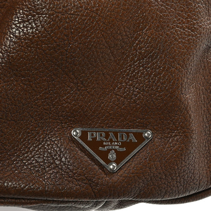 Prada Vitello Daino Top Handle Tote Brown 10 of 11