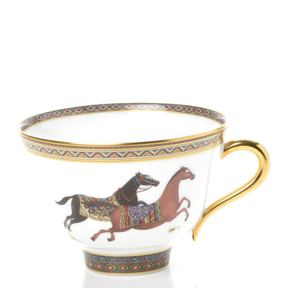 Hermes Porcelain Cheval d'Orient Tea Cup and Saucer 3 of 12