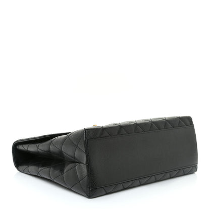 Chanel Caviar Quilted Jumbo Kelly Flap Black 4 of 14