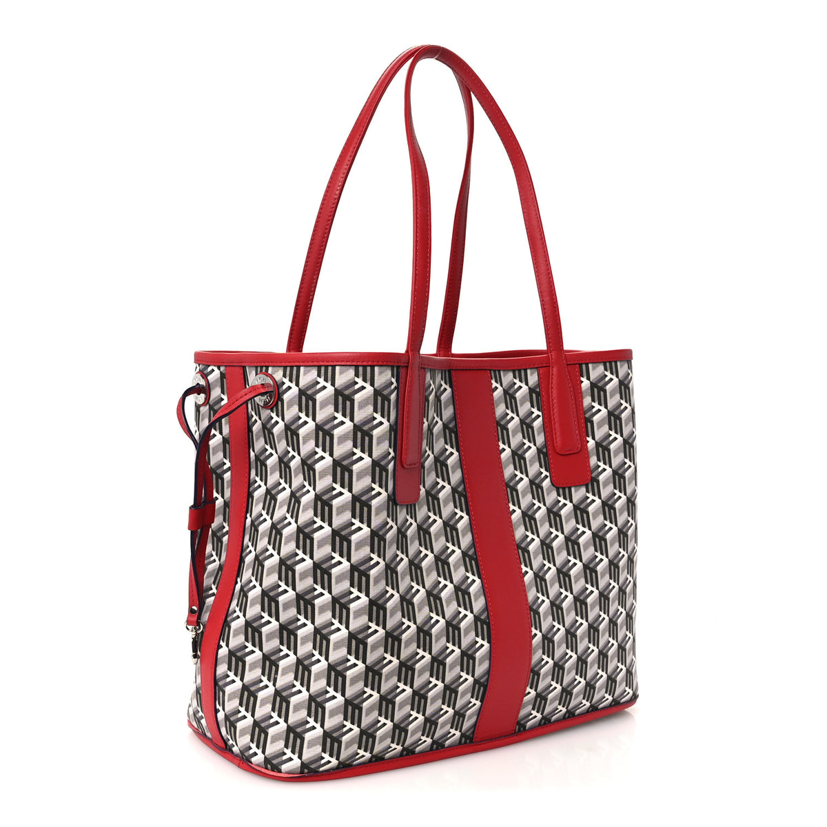 MCM Visetos Medium Liz Reversible Shopper Tote Ruby Red 7 of 19