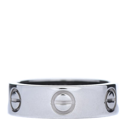 Cartier 18K White Gold 5.5mm LOVE Ring 50 5.25 1 of 4