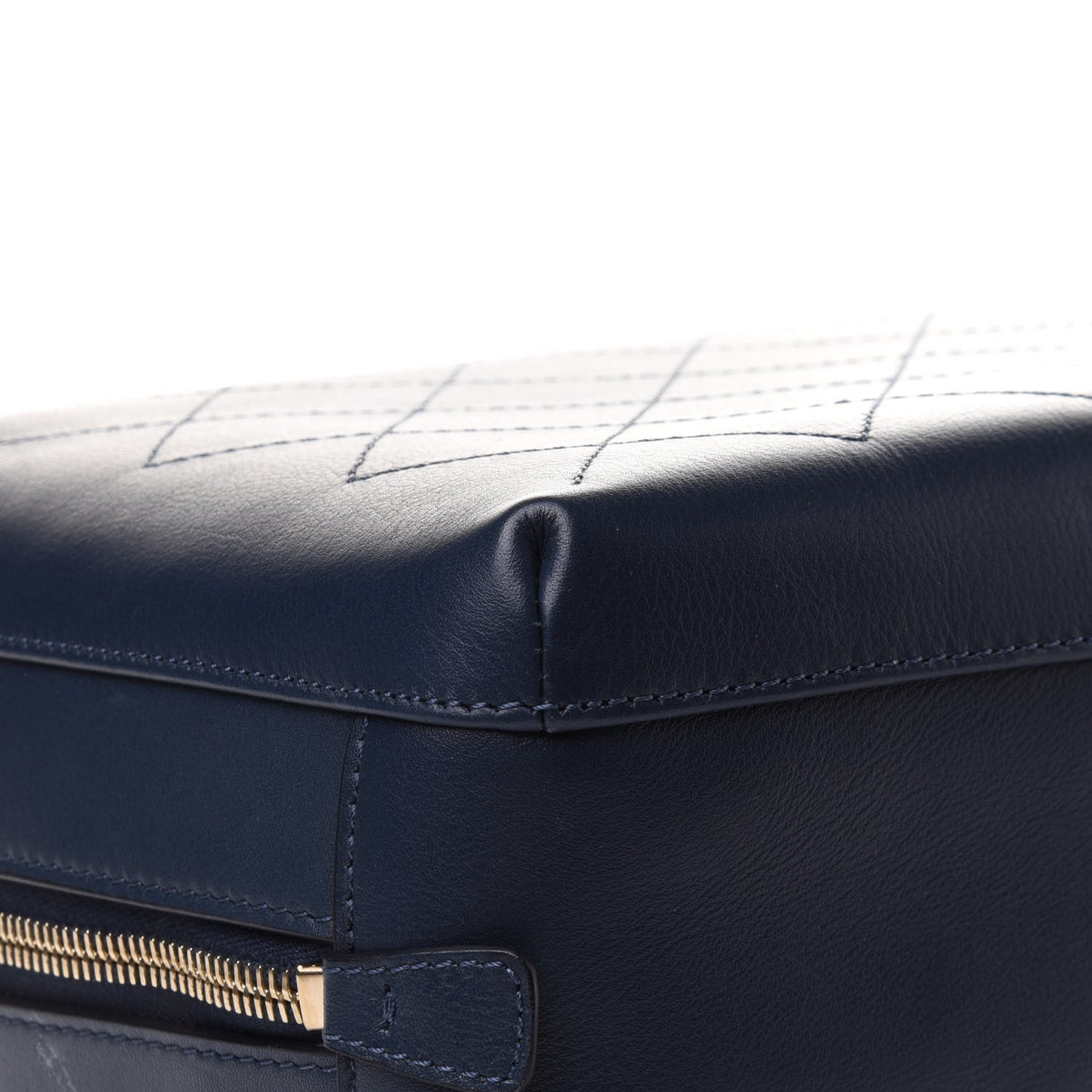 Calfskin Stitched CC Camera Case Bag Blue