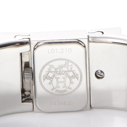 Hermes Stainless Steel Enamel 19mm Printed Horse Loquet Quartz Watch Red 6 of 6