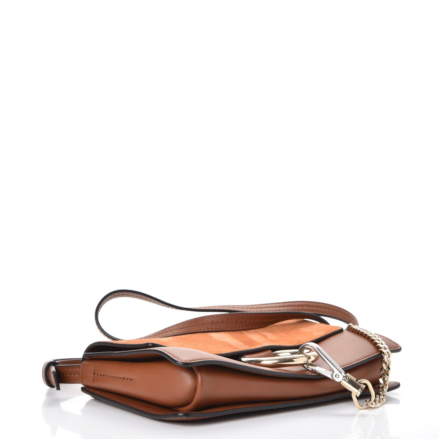 Chloe Suede Calfskin Small Faye Shoulder Bag Tobacco 4 of 10