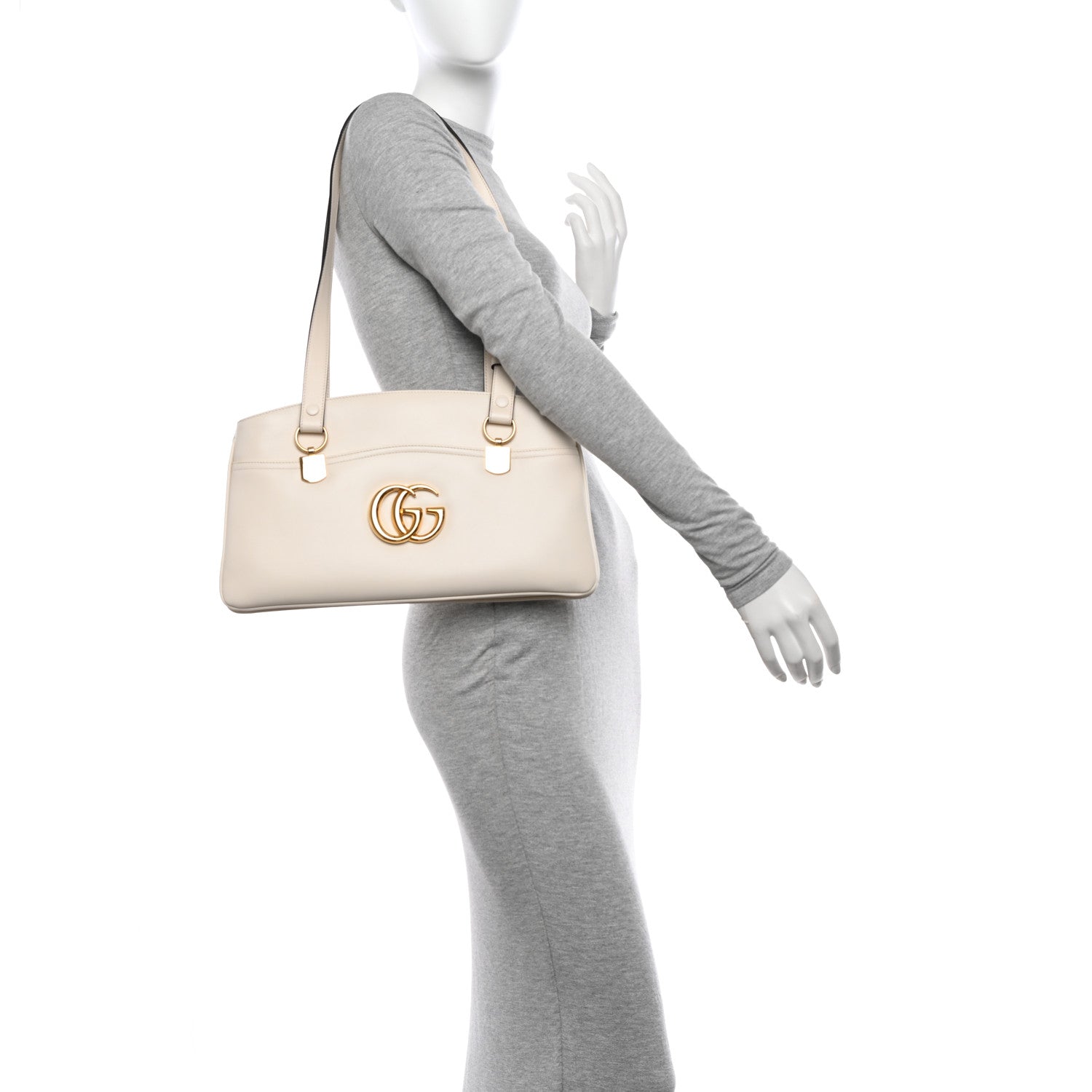 Gucci Vitello Palmellato Lux Arli Top Handle Bag White 2 of 11
