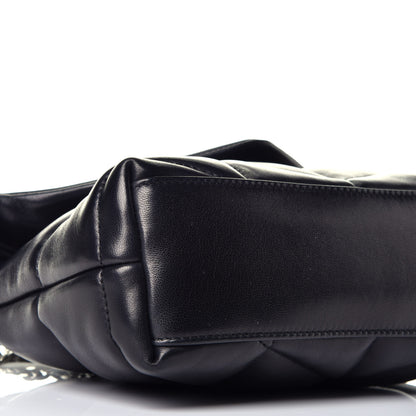 Saint Laurent Lambskin Quilted Toy Loulou Puffer Monogram Chain Satchel Black 7 of 9