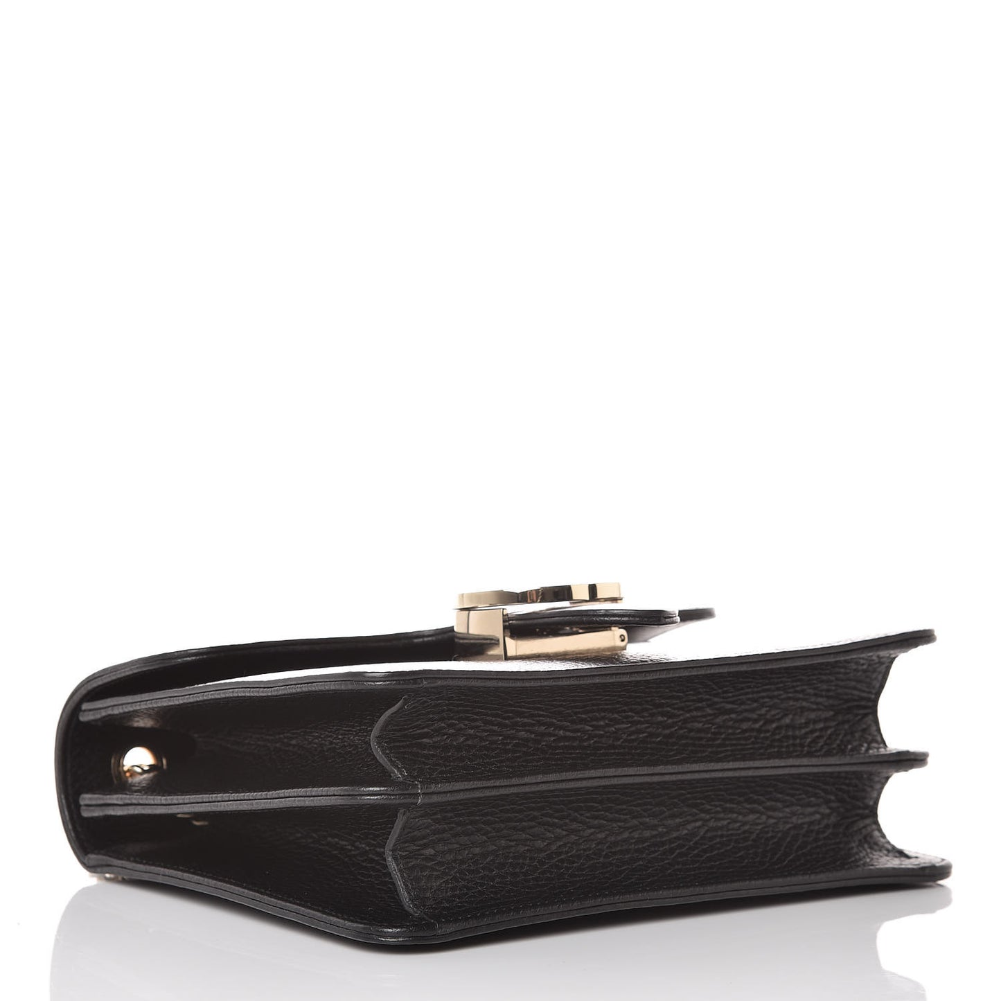 Dollar Calfskin Small Interlocking G Shoulder Bag Black