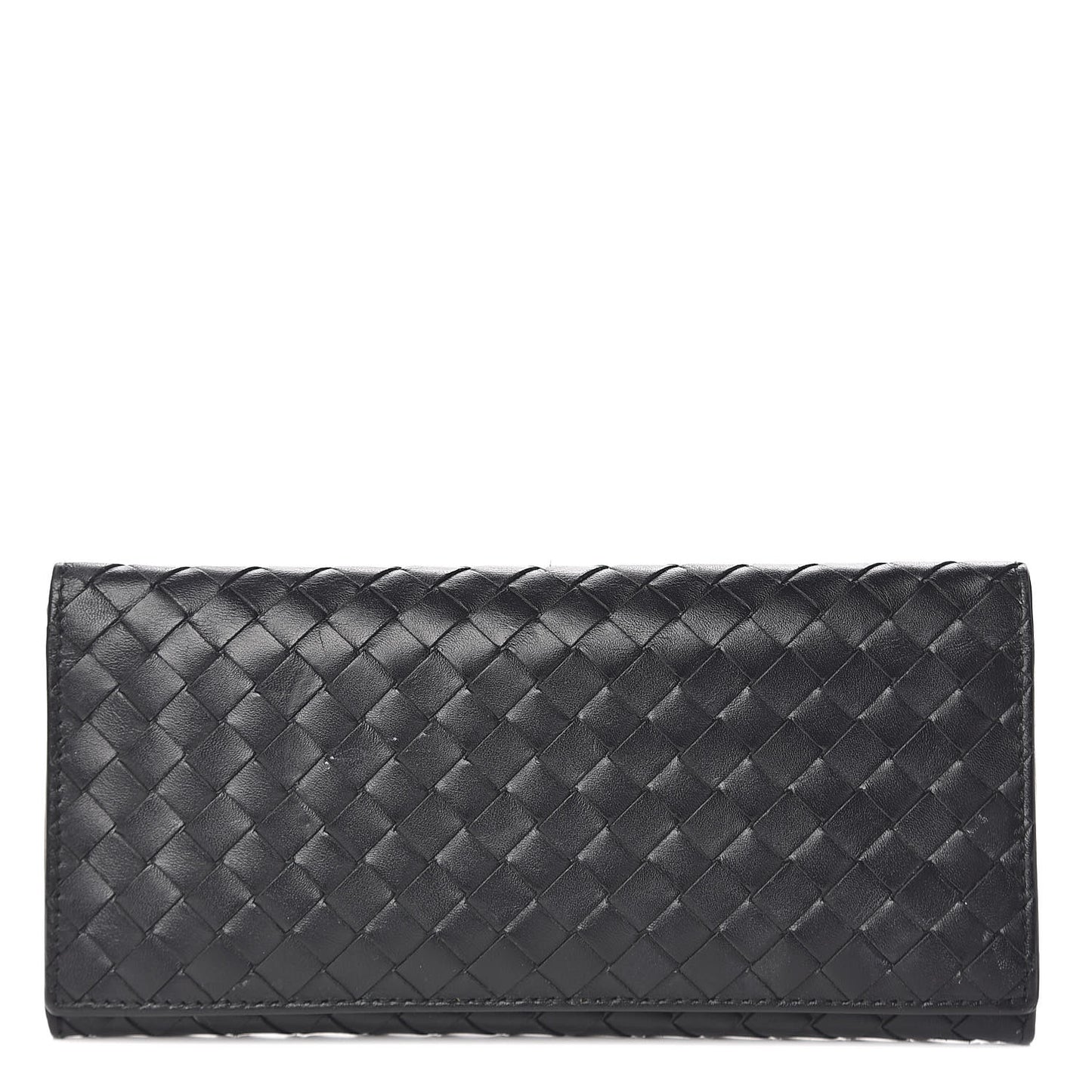 Nappa Intrecciato Flap Wallet Black