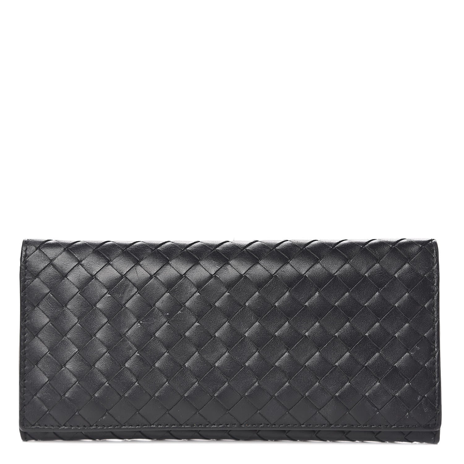 Bottega Veneta Nappa Intrecciato Flap Wallet Black 1 of 12