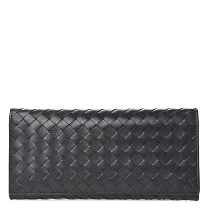 Bottega Veneta Nappa Intrecciato Flap Wallet Black 1 of 12