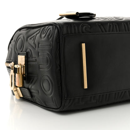 Louis Vuitton Calfskin Embossed Mini Cube Speedy Black 9 of 10