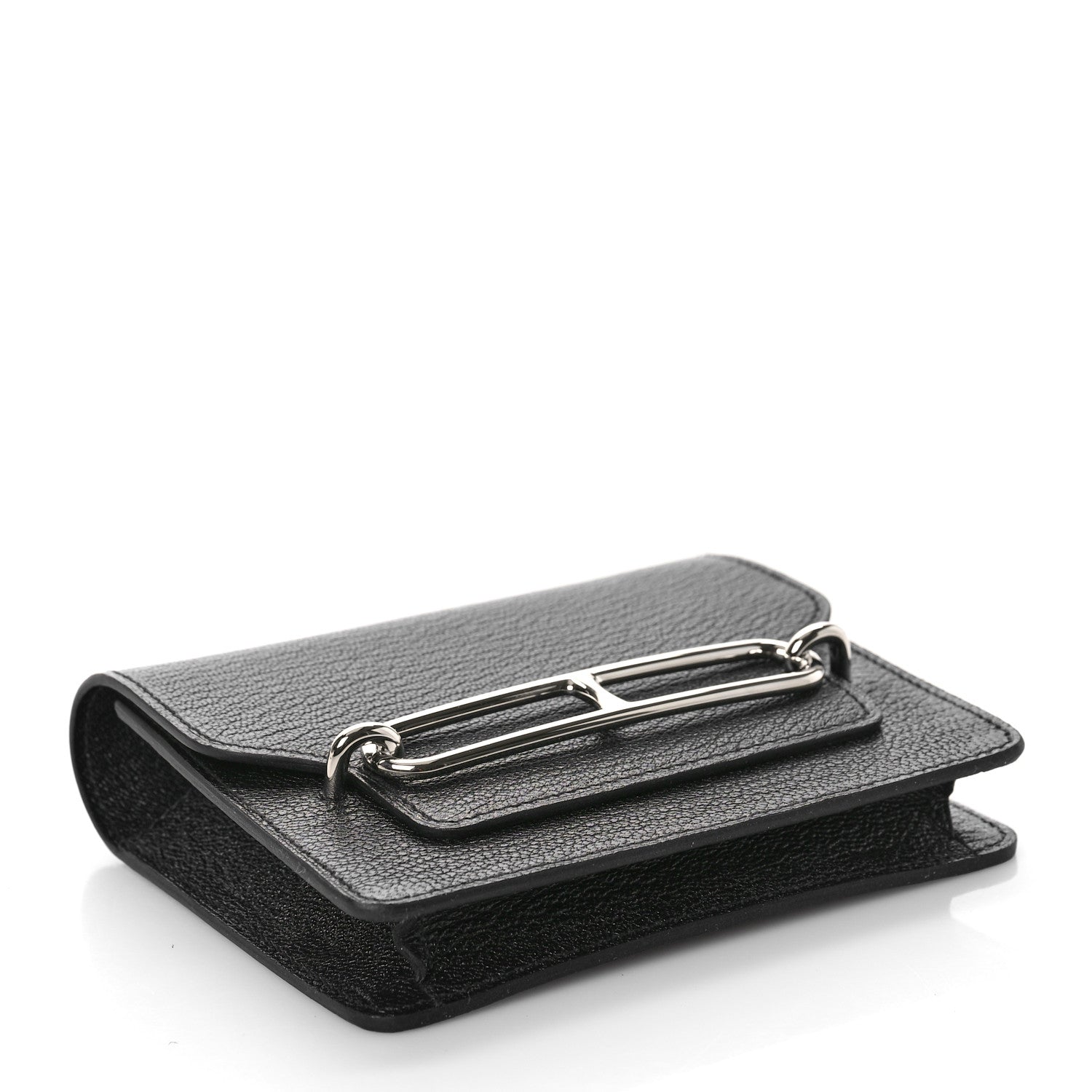 Hermes Chevre Mysore Roulis Slim Wallet Black 9 of 24