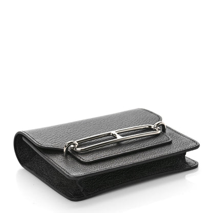 Hermes Chevre Mysore Roulis Slim Wallet Black 9 of 24
