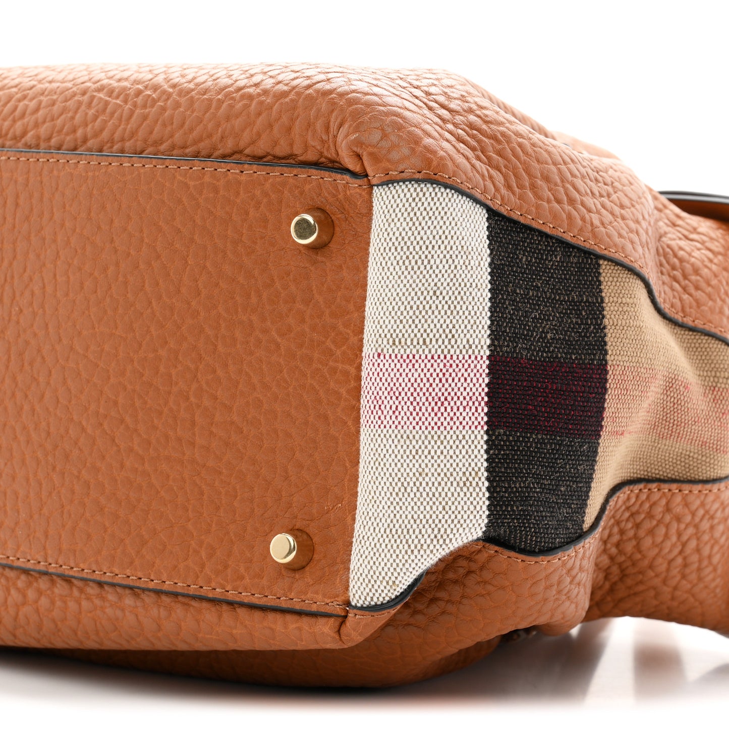 Grainy Calfskin House Check Small Maidstone Saddle Brown