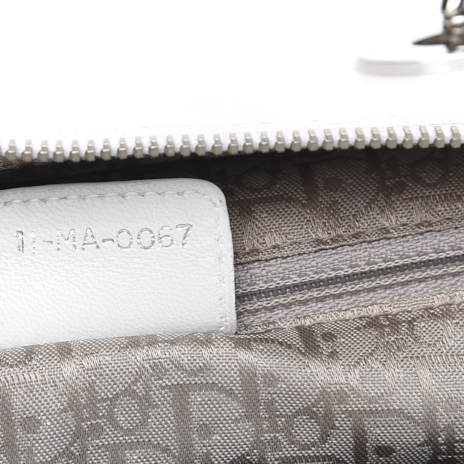 Christian Dior Lambskin Cannage Soft Lady Dior Satchel White 7 of 16