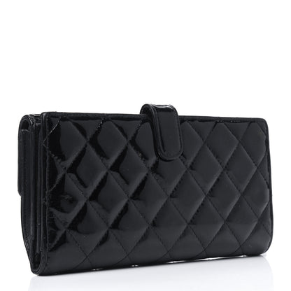 Chanel Patent Quilted Large Brilliant Flap Wallet Black 3 of 20