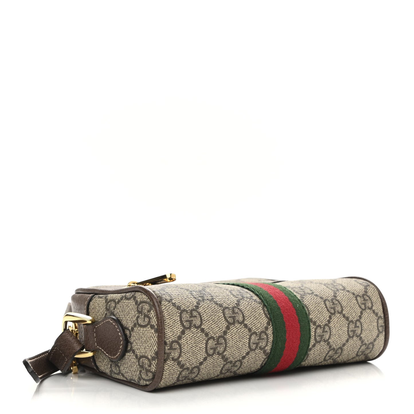 GG Supreme Monogram Web Mini Ophidia Shoulder Bag Brown