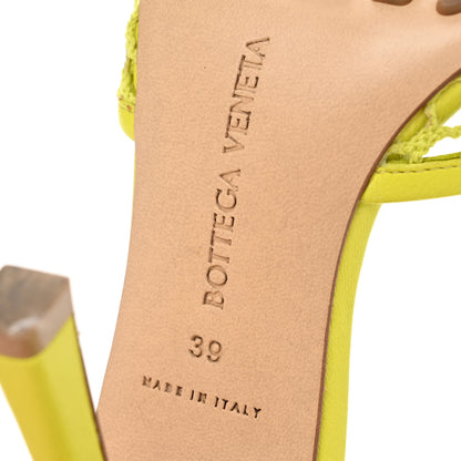 Bottega Veneta Mesh Nappa Stretch Ankle Tie Sandals 39 Kiwi 7 of 10