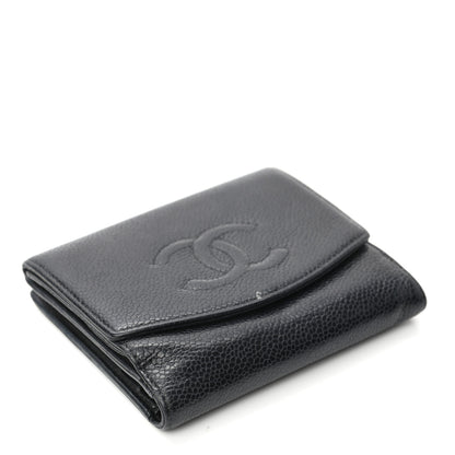 Chanel Caviar Timeless CC Compact French Wallet Black 4 of 9