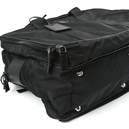 Prada Tessuto Nylon Saffiano Viaggio Carry On Travel Bag Black 12 of 13