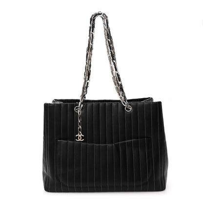 Chanel Lambskin Vertical Quilted Large Mademoiselle Tote Black 1 of 10