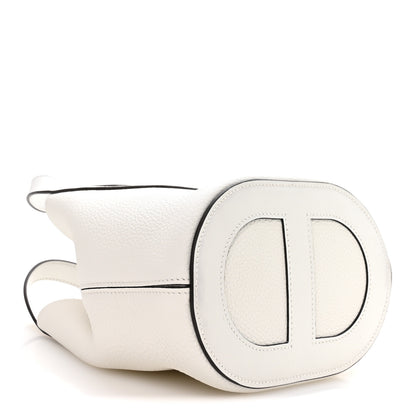 Hermes Taurillon Clemence Swift In-The-Loop 18 Bag New White 4 of 11