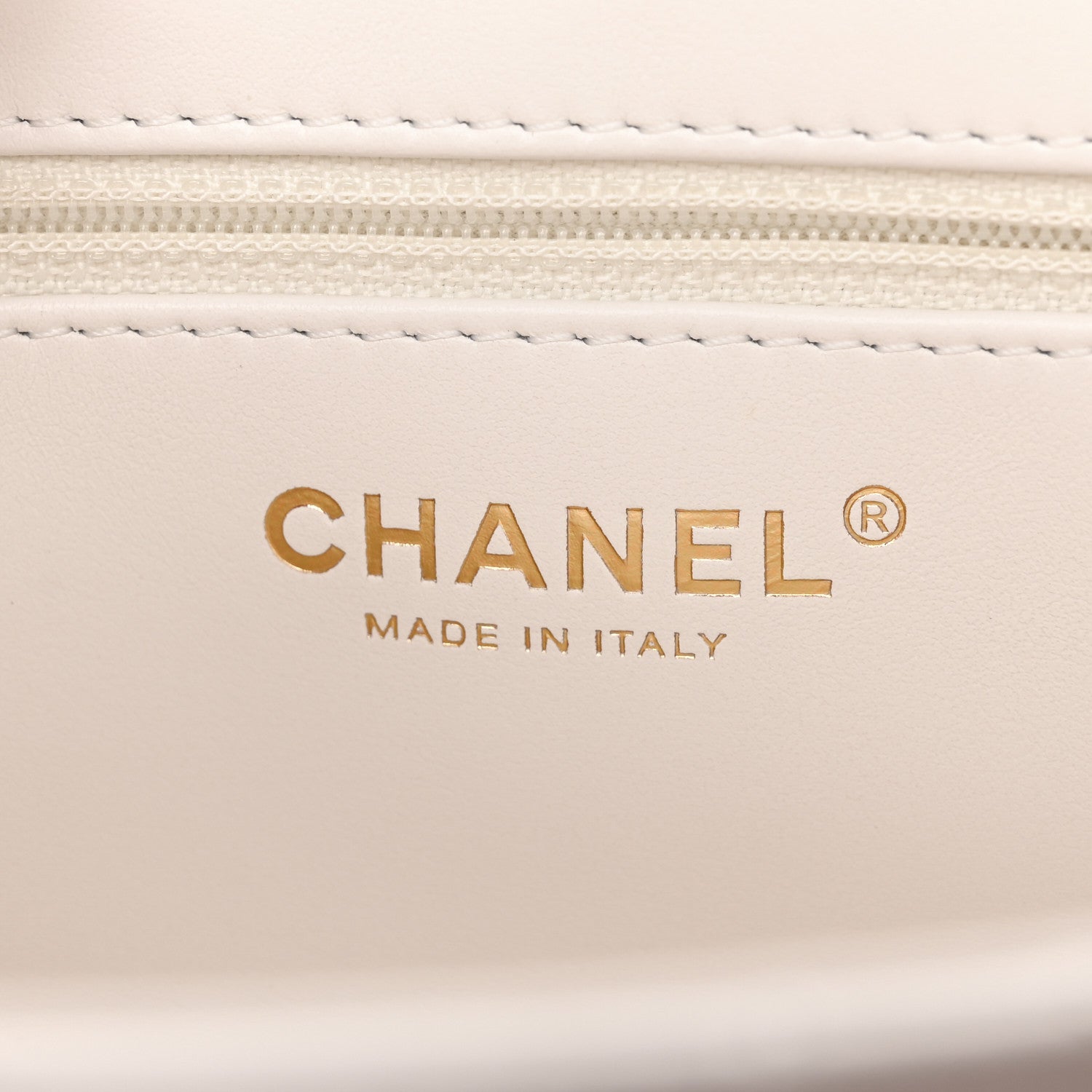 Chanel Shiny Aged Calfskin Quilted Nano Kelly Shopper White 6 of 13