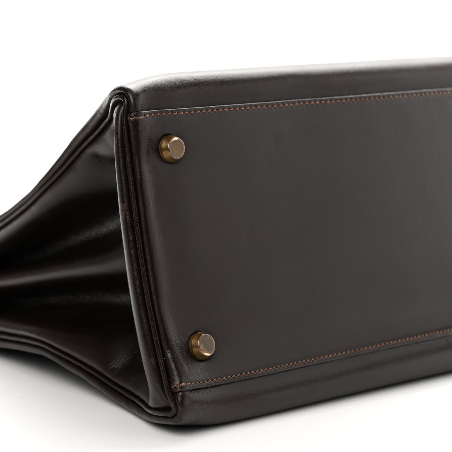 Hermes Box Kelly Retourne 35 Chocolate 9 of 17