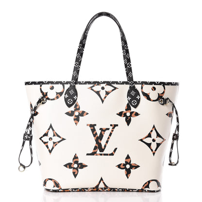 Louis Vuitton Monogram Giant Jungle Neverfull MM Ivory 3 of 11
