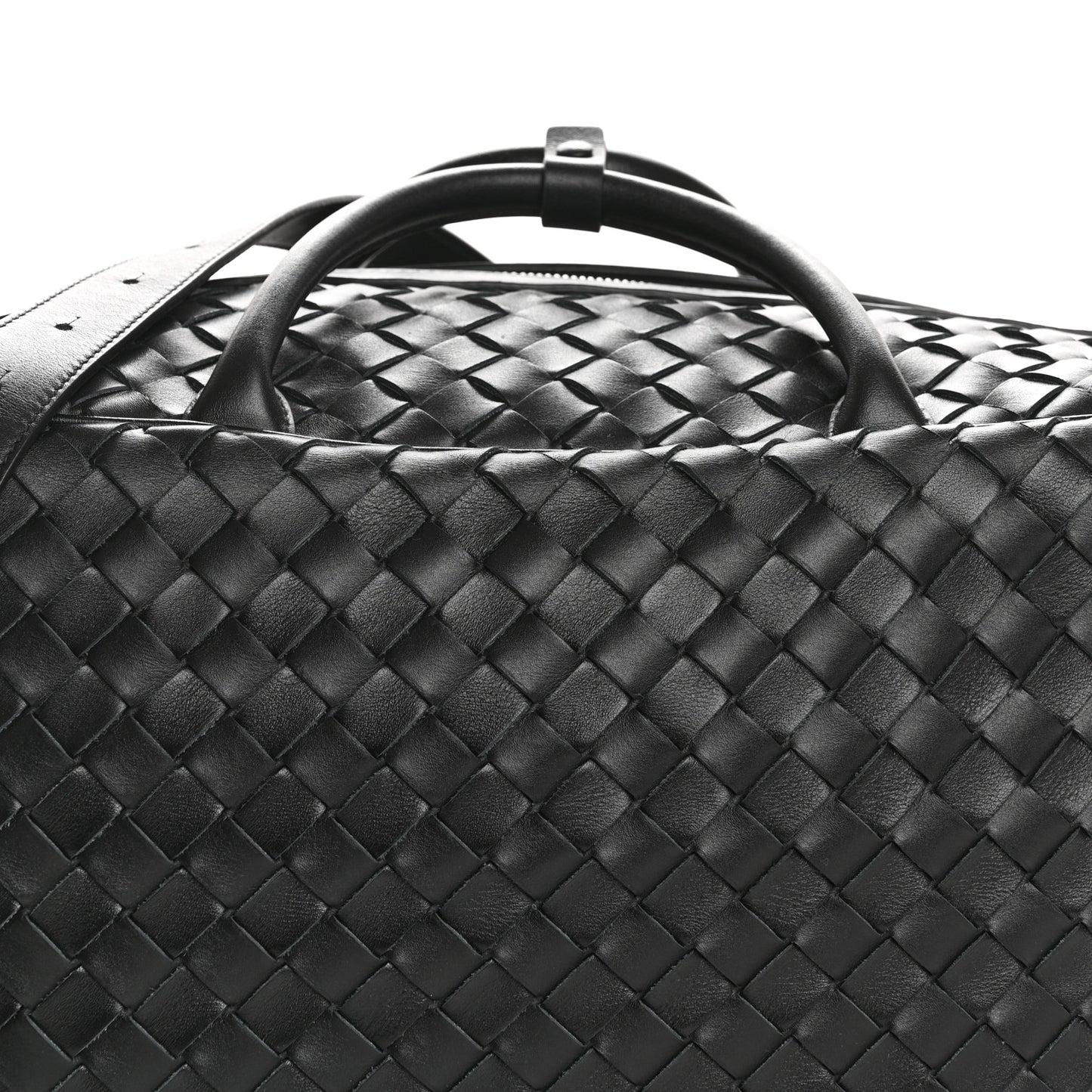 Nappa Intrecciato Travel Duffel Bag Black