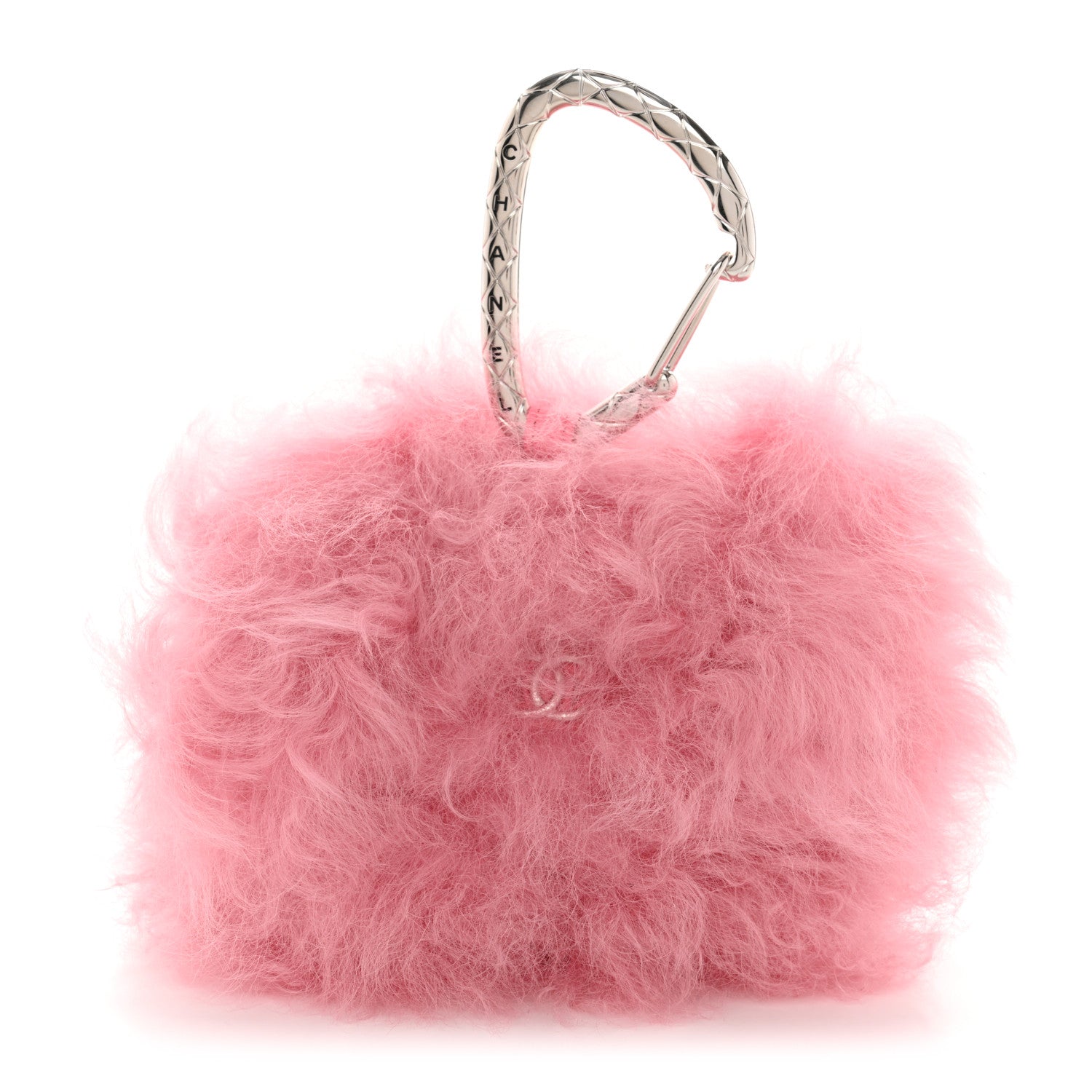 Chanel Shearling Lambskin CC Hook Card Holder Pink 1 of 8