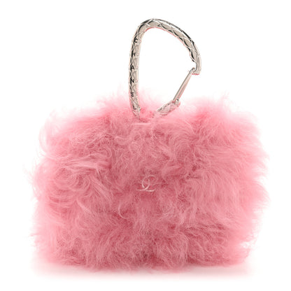 Chanel Shearling Lambskin CC Hook Card Holder Pink 1 of 8
