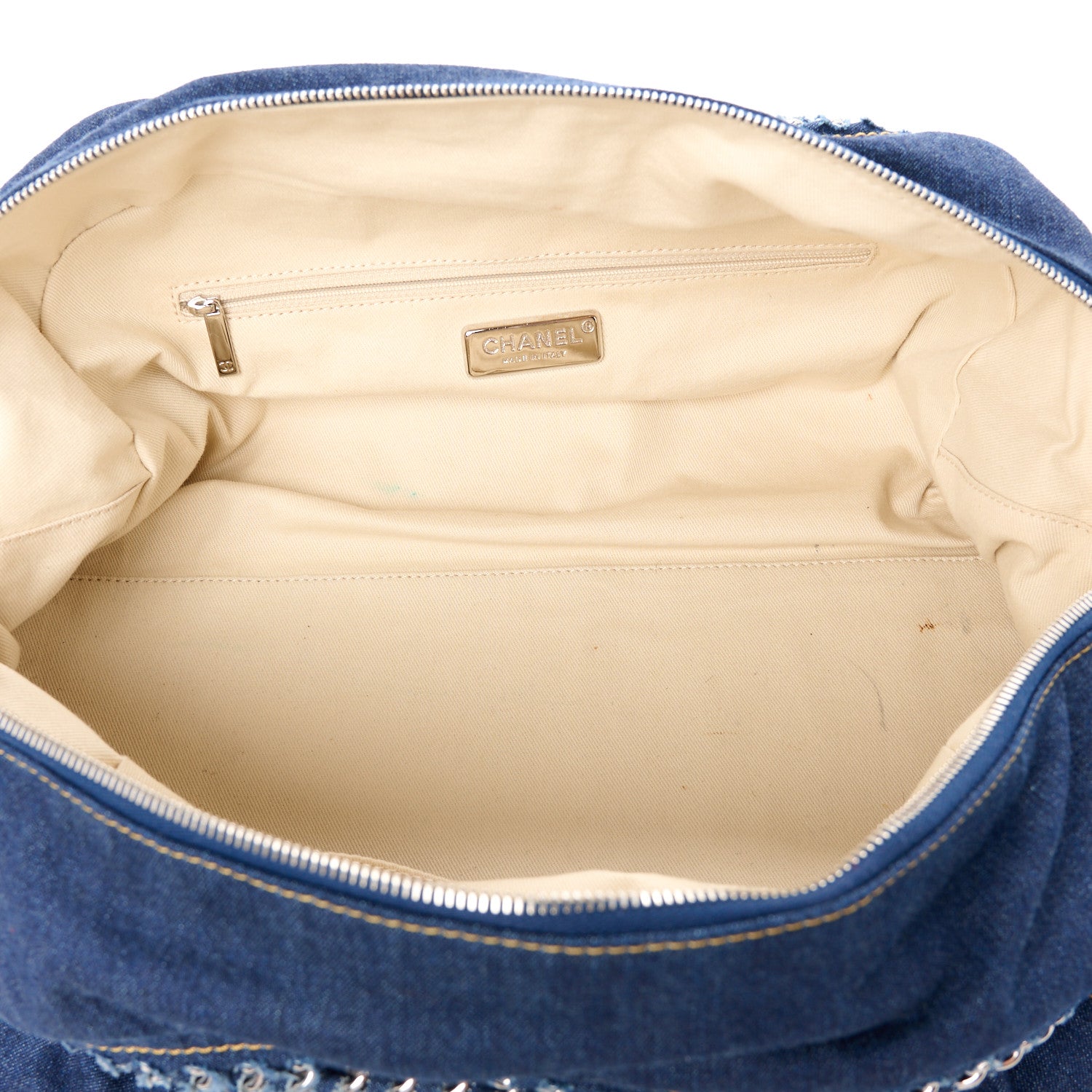 Chanel Denim Luxe Ligne Large Bowler Blue Blue 5 of 14