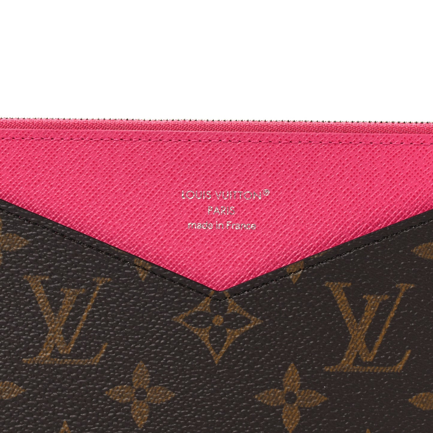 Calfskin Felicie Card Holder Insert Fuchsia