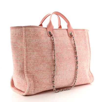 Chanel Straw Lurex Large Deauville Tote Pink 2 of 10
