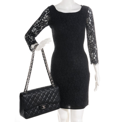 Chanel Caviar Quilted Jumbo Double Flap Black 2 of 9
