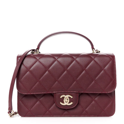 Chanel Calfskin Quilted Coco Lady Flap Burgundy 1 of 12